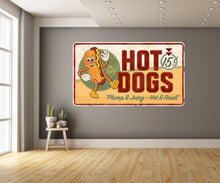 Vintage Hot Dogs Decal 4 sizes Indoors or Outdoors Applications