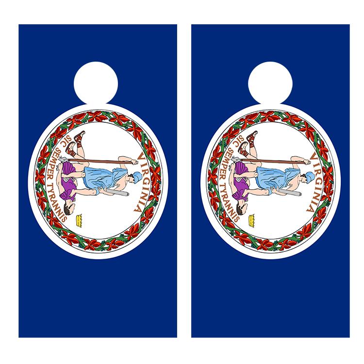 Flag of Virginia Cornhole Board Decal Wraps