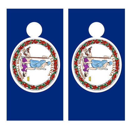 Flag of Virginia Cornhole Board Decal Wraps