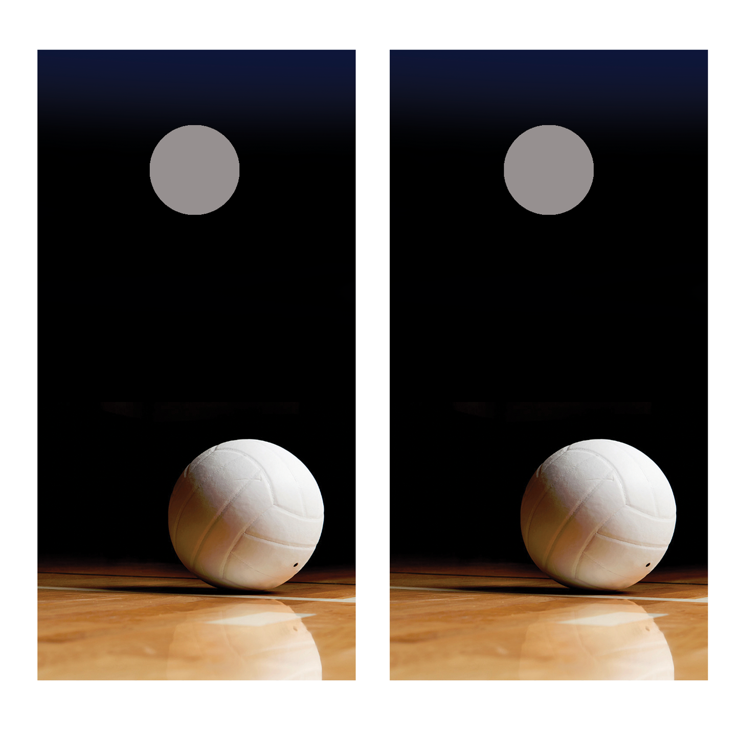 Volleyball Wood Floor Cornhole Board Decal Wraps