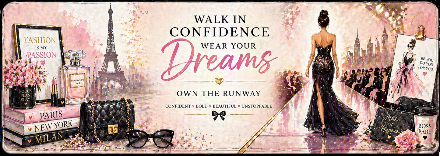 Fashion Runway Confidence Desk Mat