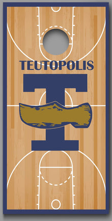 Teutopolis Basketball Court Background Design Cornhole Decal Wraps