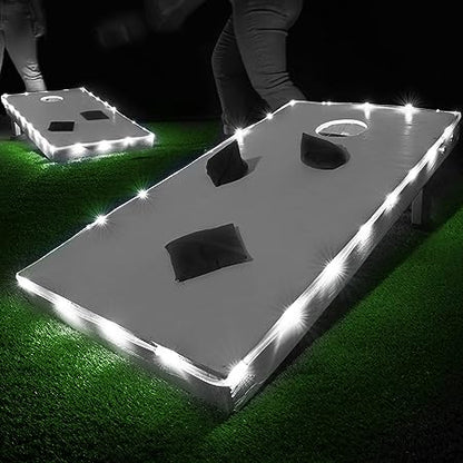 LED Cornhole Lights for Board and Hole - Includes Lights for 2 Boards