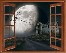 Window View Creepy House Halloween Wallpaper Wall Mural proof