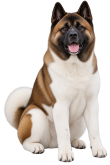 Akita realistic full body contour cut dog decal artwork