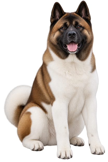 Akita realistic full body contour cut dog decal artwork