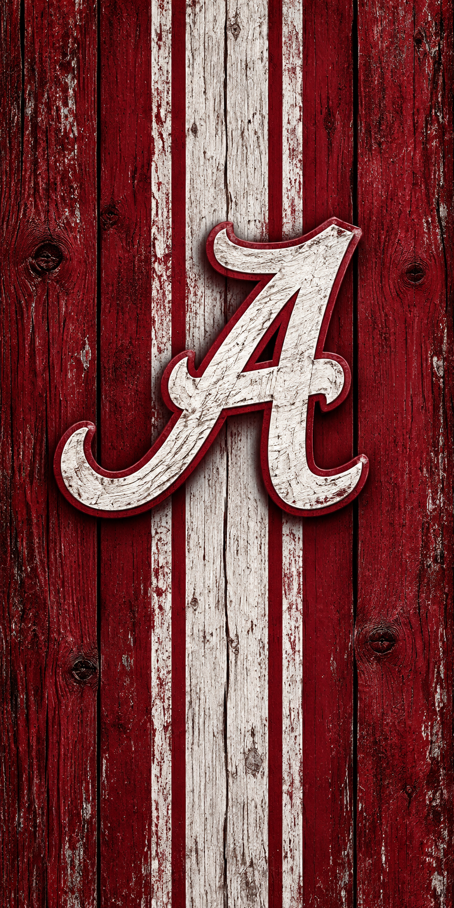 Alabama Crimson Tradition Cornhole Board Wraps — complete artwork with no hole or placement marker