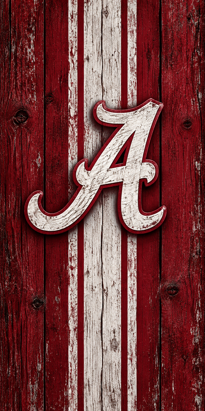 Alabama Crimson Tradition Cornhole Board Wraps — complete artwork with no hole or placement marker