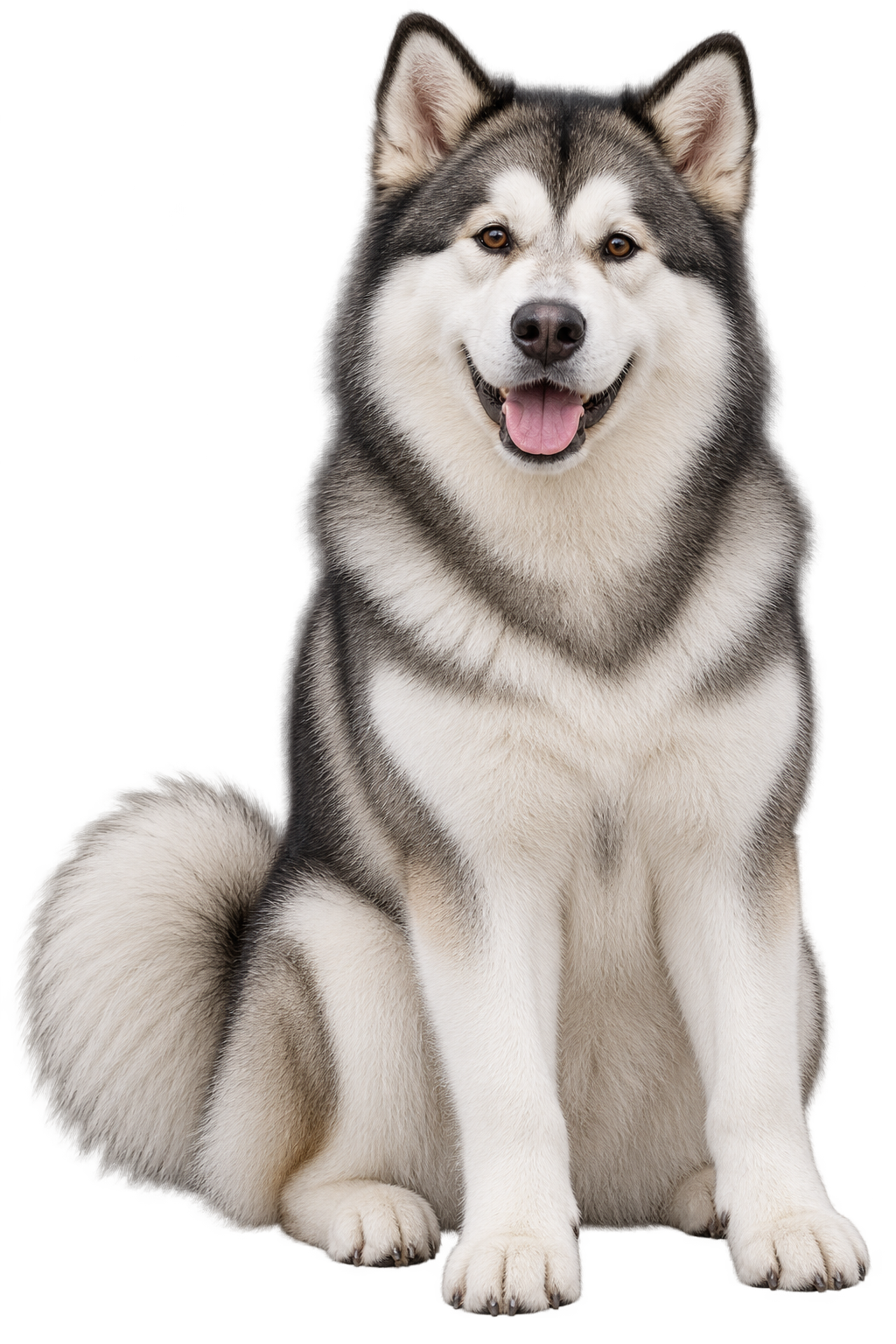 Alaskan Malamute realistic full body contour cut dog decal artwork