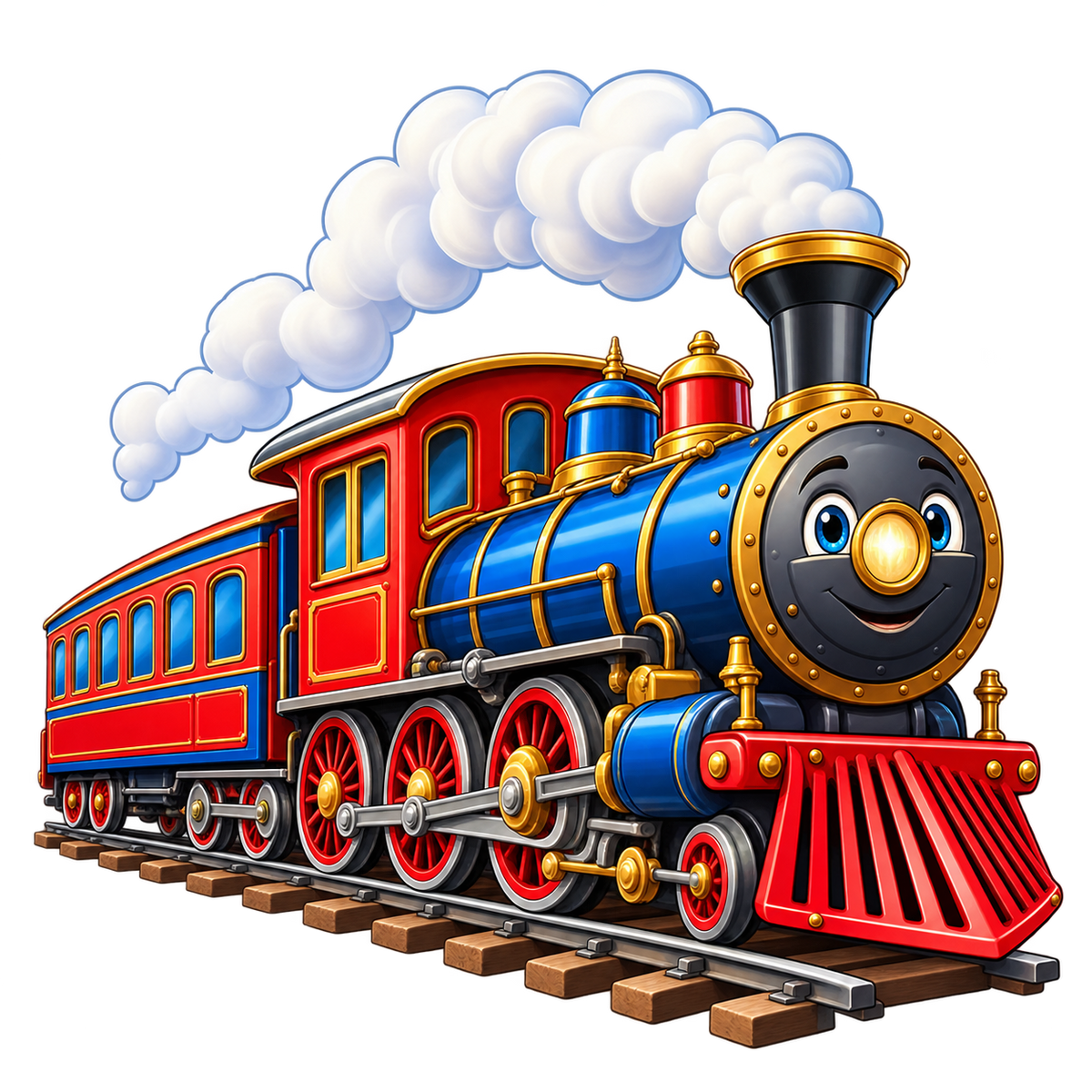All Aboard Steam Train standalone decal only