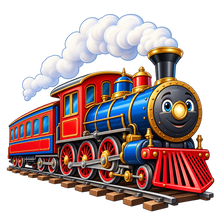 All Aboard Steam Train standalone decal only