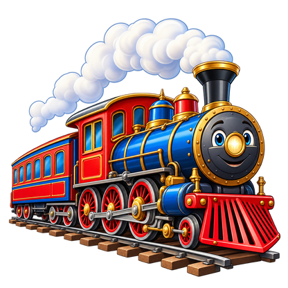All Aboard Steam Train standalone decal only