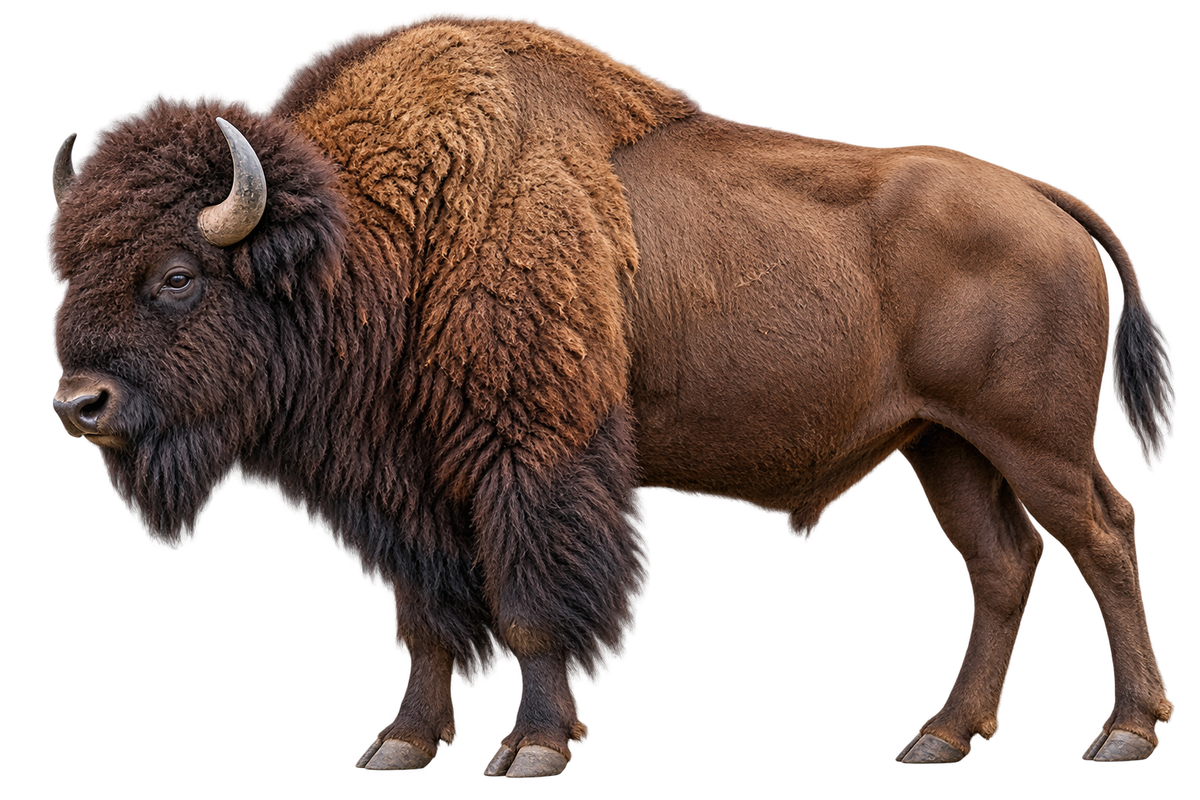 American Bison Realistic Large Wall Decal transparent artwork