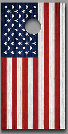 American Filipino Flags Wood Grain design Corn hole Decal Wraps
