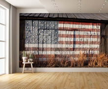 American Flag on Old Barn Wallpaper Mural on Old Barn extra room