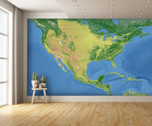America Wallpaper Map USA National Border Wall Mural extra room