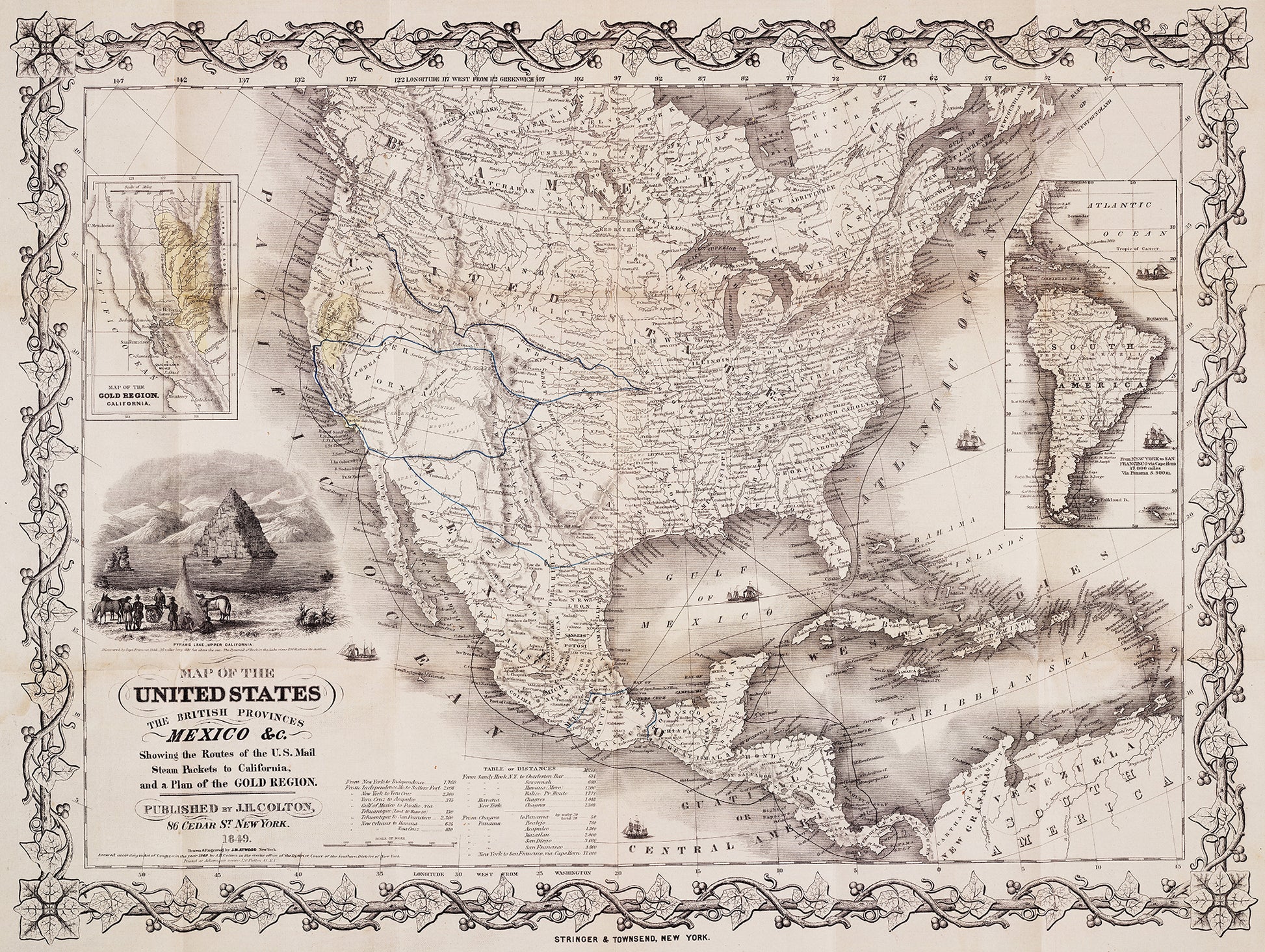 Antique Map of America Wall Mural and Americas Wallpaper proof