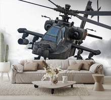 Apache Helicopter Wall Mural Military Wallpaper Decor living room
