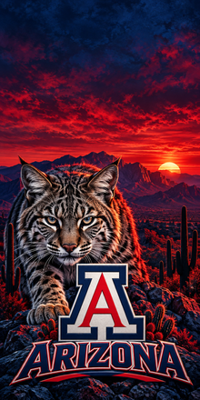Arizona Wildcat Desert cornhole wrap complete artwork without hole