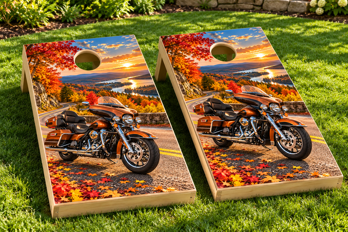 Autumn Backroad Rider installed board mockup; boards not included