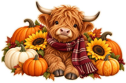 Autumn Highland Cow standalone