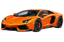 Arancio Orange Lamborghini Aventador transparent contour cut decal artwork