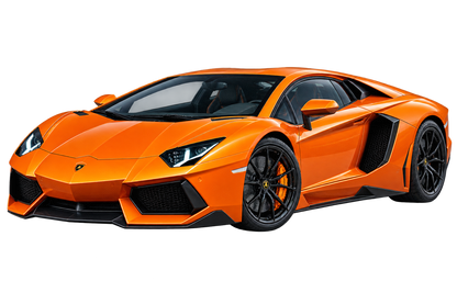 Arancio Orange Lamborghini Aventador transparent contour cut decal artwork