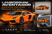 Arancio Orange Lamborghini Aventador decal product showcase