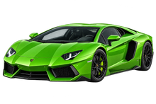 Verde Green Lamborghini Aventador transparent contour cut decal artwork