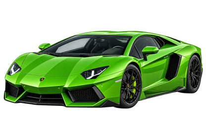 Verde Green Lamborghini Aventador transparent contour cut decal artwork
