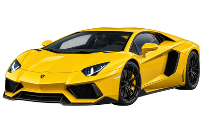 Giallo Yellow Lamborghini Aventador transparent contour cut decal artwork