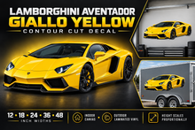 Giallo Yellow Lamborghini Aventador decal product showcase