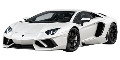 Pearl White Lamborghini Aventador transparent contour cut decal artwork