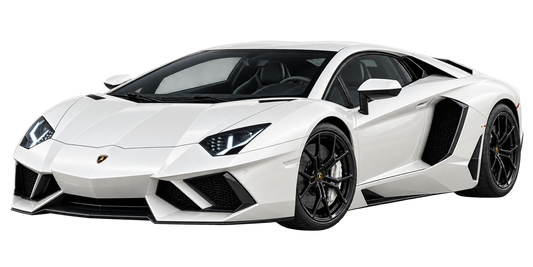 Pearl White Lamborghini Aventador transparent contour cut decal artwork
