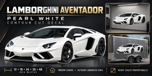 Pearl White Lamborghini Aventador decal product showcase