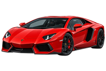 Rosso Red Lamborghini Aventador transparent contour cut decal artwork