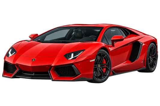 Rosso Red Lamborghini Aventador transparent contour cut decal artwork