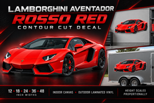 Rosso Red Lamborghini Aventador decal product showcase