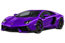 Viola Purple Lamborghini Aventador transparent contour cut decal artwork