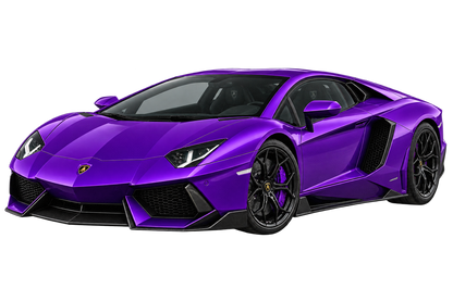 Viola Purple Lamborghini Aventador transparent contour cut decal artwork