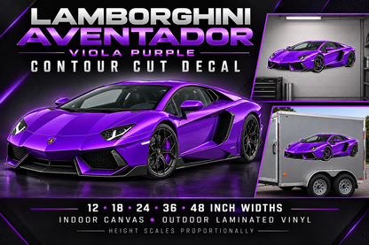 Viola Purple Lamborghini Aventador decal product showcase