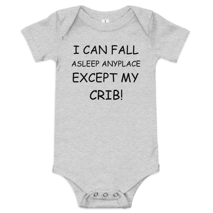 I Can Fall Asleep Anyplace Baby short sleeve one piece