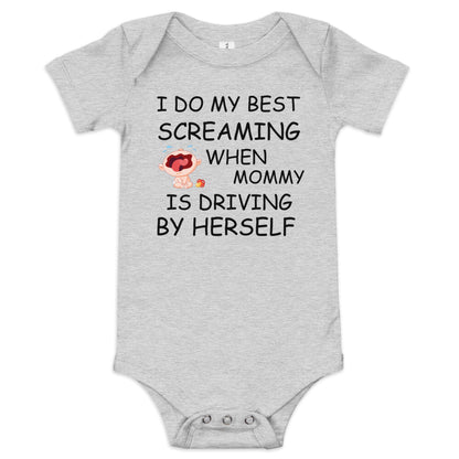I Do My Best Screaming Baby short sleeve one piece