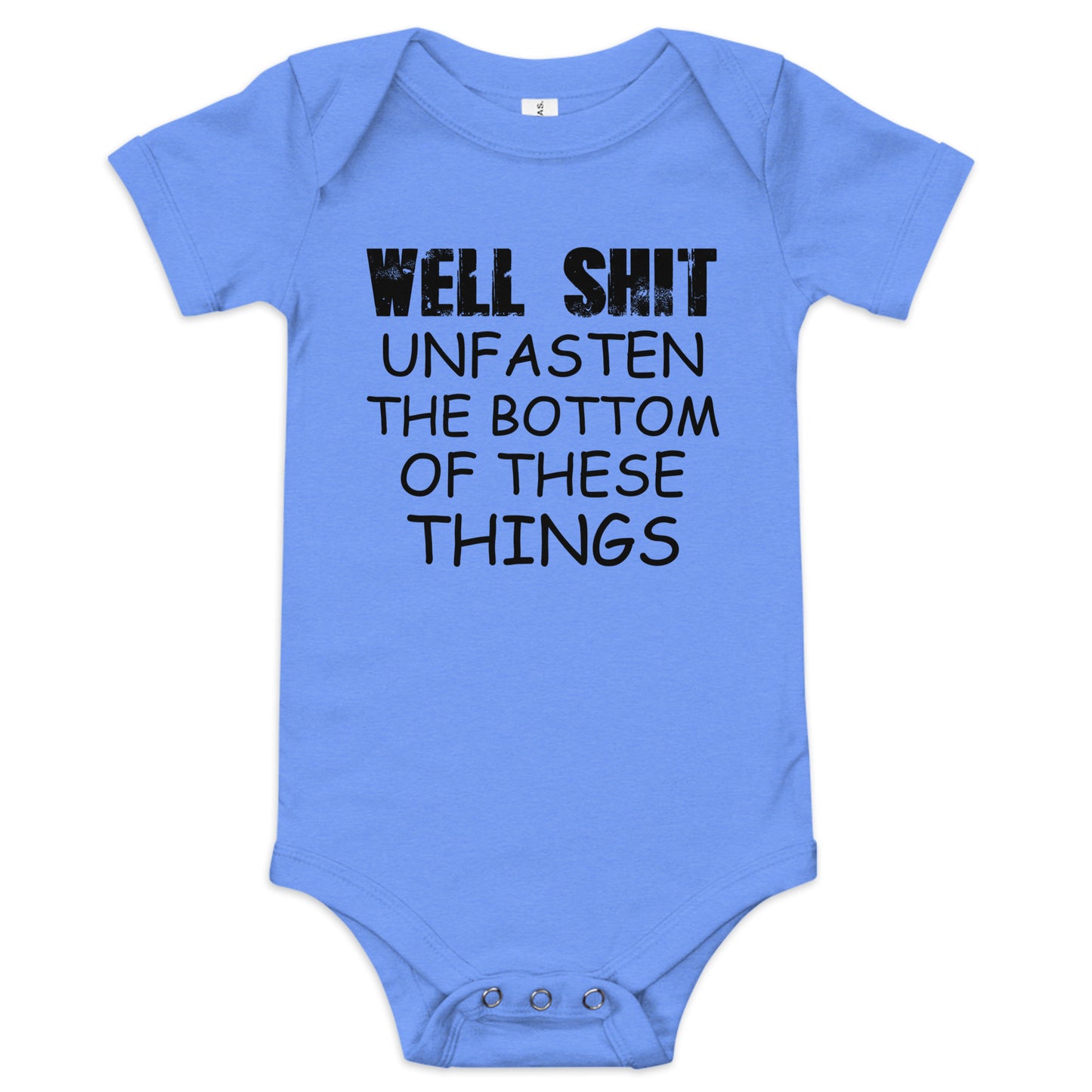 Unfasten the Bottom Baby short sleeve one piece