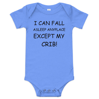 I Can Fall Asleep Anyplace Baby short sleeve one piece