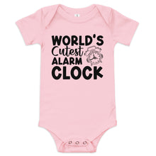 Worlds Cutest Alarm Clock Baby short sleeve one piece