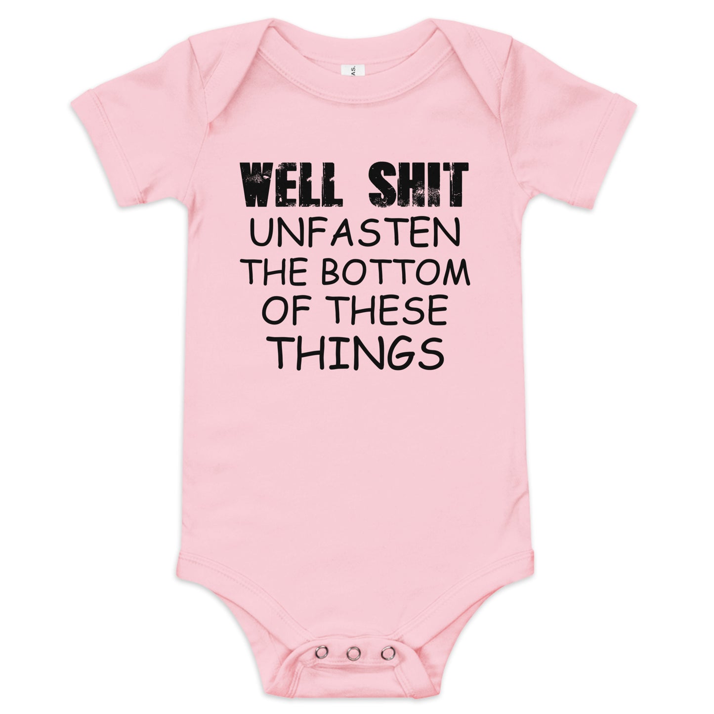 Unfasten the Bottom Baby short sleeve one piece