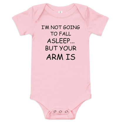 I'm Not Falling Asleep Baby short sleeve one piece