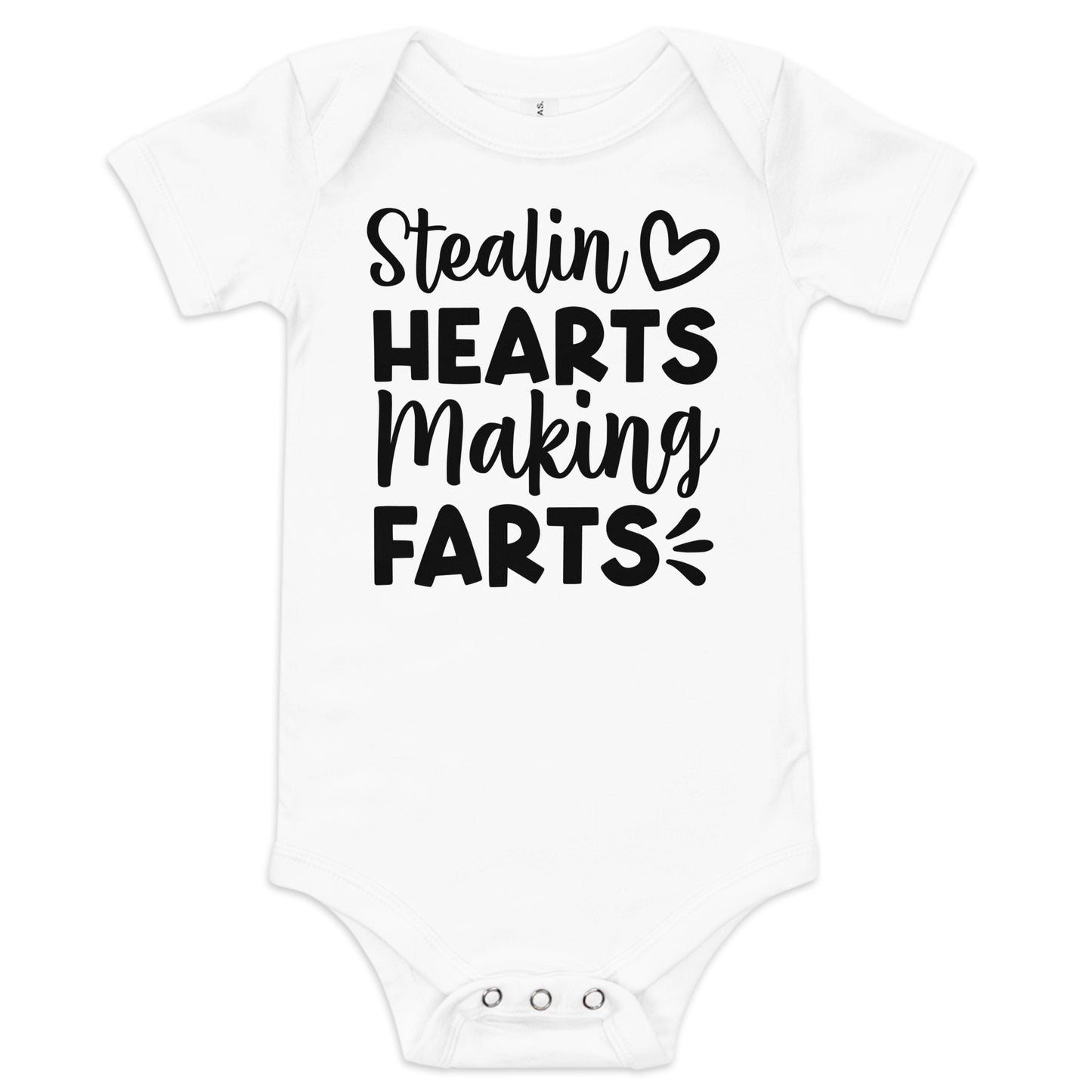 Stealing Hearts Making Farts Baby short sleeve one piece