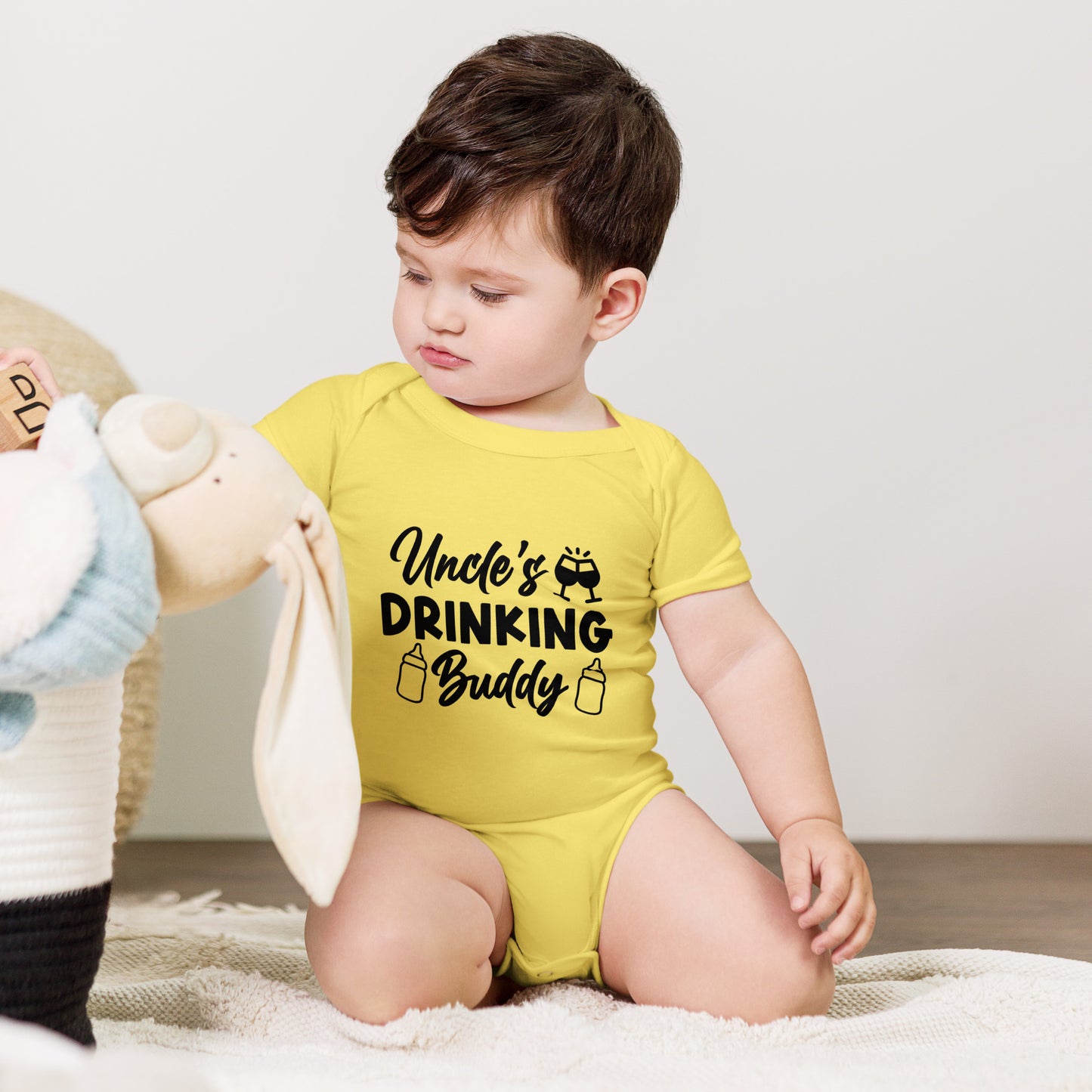 Uncles Drinking Buddy Baby short sleeve one piece